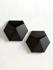 1 pieza Maceta decorativa de pared, Maceta de planta impresa en 3D, Maceta decorativa para el hogar, Adorno de escritorio artesanal simulado - A - Ver 5