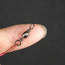 AVlcoaky 100pcs Anti Bite Steel Fishing Line Steel Fishing Leader Line Wire With Swivels And Snaps Fishing Accessories - Multicolor - View 5