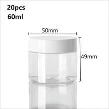12pcs/Set 30/50/60/80/100/150ml Plastic Empty Jars With White Lids, Cream Containers, Food, Travel Bottles, Household Items - Multicolor - View 11