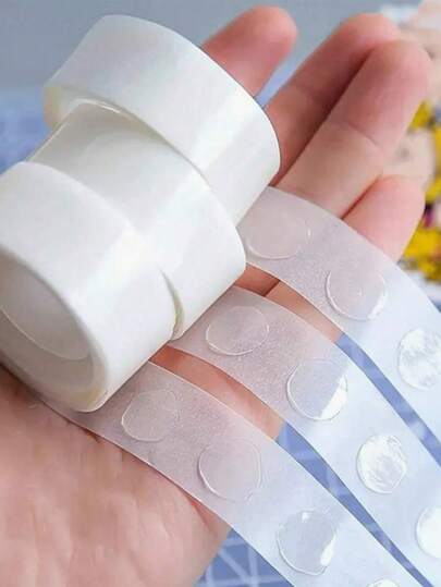 100pcs Invisible Round Dot Glue, Double-Sided Adhesive, Balloon Glue, Baby Products, Tape, Nano Double-Sided Adhesive, Strong Sticky No Residue Transparent Dot Stickers, Minimalist Transparent Invisible Design, Easy To Tear Without Leaving Marks, Suitable For Balloons/Certificates/Figurines/Home Decor/Cable Management, Anti-Slip Positioning, Wedding Decoration, Dorm Organization, Handmade DIY, Wall Mounting, Desktop Storage, Office Organization, Holiday Decor, Moving Essentials, Back To School, Daily Home Use, Car Mounting, Waterproof And Moisture-Proof, Wedding Decoration