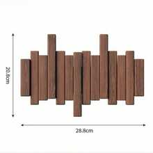1pc Wooden Wall Mounted Coat Hook Rack, Modern Piano Hanger For Hanging Jackets, Keys, Hats, Towels, Space-Saving Entryway Organizer, (Drill Holes Or No Holes Required) - Multicolor - View 12