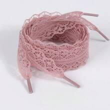 1 Pair/2pcs 120cm V-Shaped Printed Bohemian Y2K Lolita Style Polyester Lace Splice Shoelaces, Suitable For Wedding, Party And Daily Wear - Multicolor - View 10