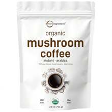 Organic Mushroom Coffee Powder – 10 Mushroom Blend Instant Arabica Coffee With Lion's Mane, Chaga & Reishi | Organic Mushroom Coffee Superfood Blend | 28 Oz (317 Servings) - Pack of 1 - 查看 9