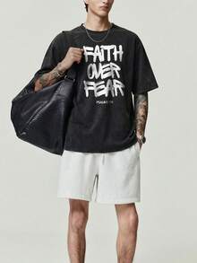 Débardeur noir oversize à manches longues et manches larges, coupe ample, effet vintage, épaules larges, style urbain idéal pour l'été - Noir - Voir 2