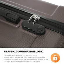 YONSLY 4-Piece Wheeled Suitcase Set With 360° Wheels, Combination Lock, Robust Double Zipper, Mesh Pocket, Soft Rubber Handle, 16/20/24/28 Inch Trolley Suitcase, Hard Shell Carry-On Luggage Set (4-Piece Set, S, M, L & XL) - 棕色 - 查看 3