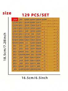 129pcs Set, Electrical Box Panel Labels, Circuit Breaker Catalog Labels, Conspicuous Identification Labels Stickers, Weatherproof Fuse Box Stickers - 129件套裝 - 查看 7
