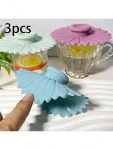 1/3 nắp cốc silicon hình hoa hướng dương, nắp cốc trà và cà phê đa năng bằng silicon. - Nhiều màu - Xem 4