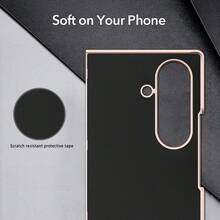 VIETAO 內置筆隱藏式幾何支架噴漆手機殼，適用於 Galaxy Z Fold 6 7 8 Ultra Fold6 Fold7，附鋼化玻璃螢幕保護貼 - 粉色 - 查看 5