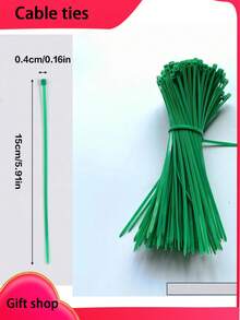 园艺绑带、扎带、塑料缠绕式植物固定带、便携式园艺电缆，适用于园艺和草坪护理，长度15厘米 - / - 查看 3