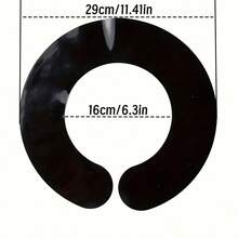 1pc Silicone Neck Strap With Reusable Black Haircut Cape, Anti-Hair Shedding Design - Multicolor - View 5