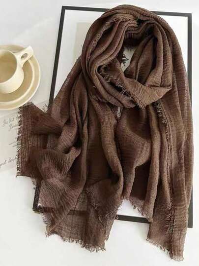 Women's Solid Color Scarf, Suitable For Daily Wear