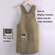 1/2 piezas Delantal de cocina - Correas ajustables en el cuello y la cintura, Caqui/Negro, Delantal de cocina de poliéster duradero, Adecuado para chefs, cocineros en casa y uso en restaurantes - Perfecto como regalo para mamá, papá o profesionales de la alimentación - Ropa de trabajo fácil de limpiar, diseño sencillo, tela de alta calidad - 1 pieza caqui - Ver 8