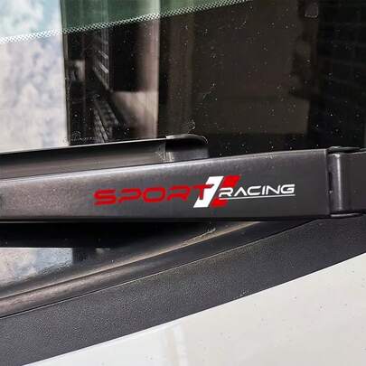 Car Wiper Sticker Set (2 Packs), Vehicle Appearance Enhancement Decoration, Car Appearance Sports Modification, Suitable For Mirrors And Handlebars, Perfect For Cars, Bicycles And Motorcycle Helmets