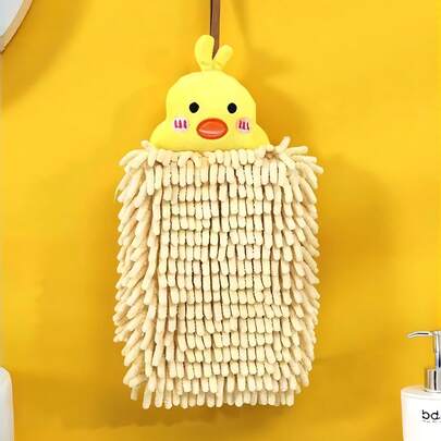 1 chiếc khăn tay nhung họa tiết hoạt hình dễ thương, khăn bếp thấm hút tốt, khăn treo phòng tắm, khăn dày dặn cho trẻ em, thích hợp cho nhà bếp, phòng tắm, trang trí ngày lễ, khăn lau nhà.