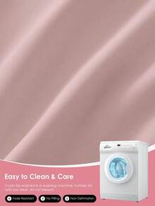 Bộ đồ giường ngủ màu trơn thoải mái kèm vỏ gối. - Hồng - Xem 9