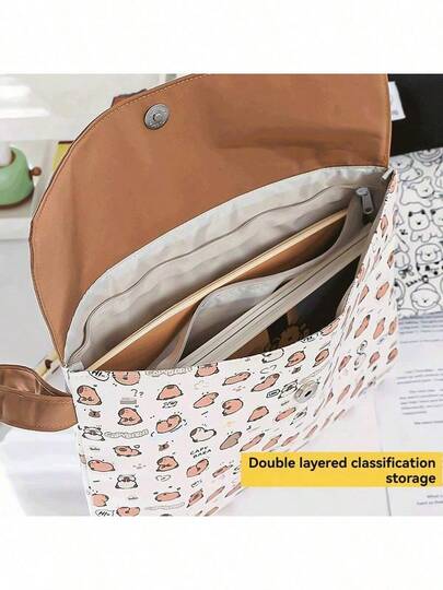 حقيبة تخزين ملف A4 قطعة واحدة، حقيبة حمل للطلاب، مجلد وثائق مزود بسحاب، كيس لأوراق الامتحان المدرسية للمرحلة الابتدائية والمتوسطة والثانوية