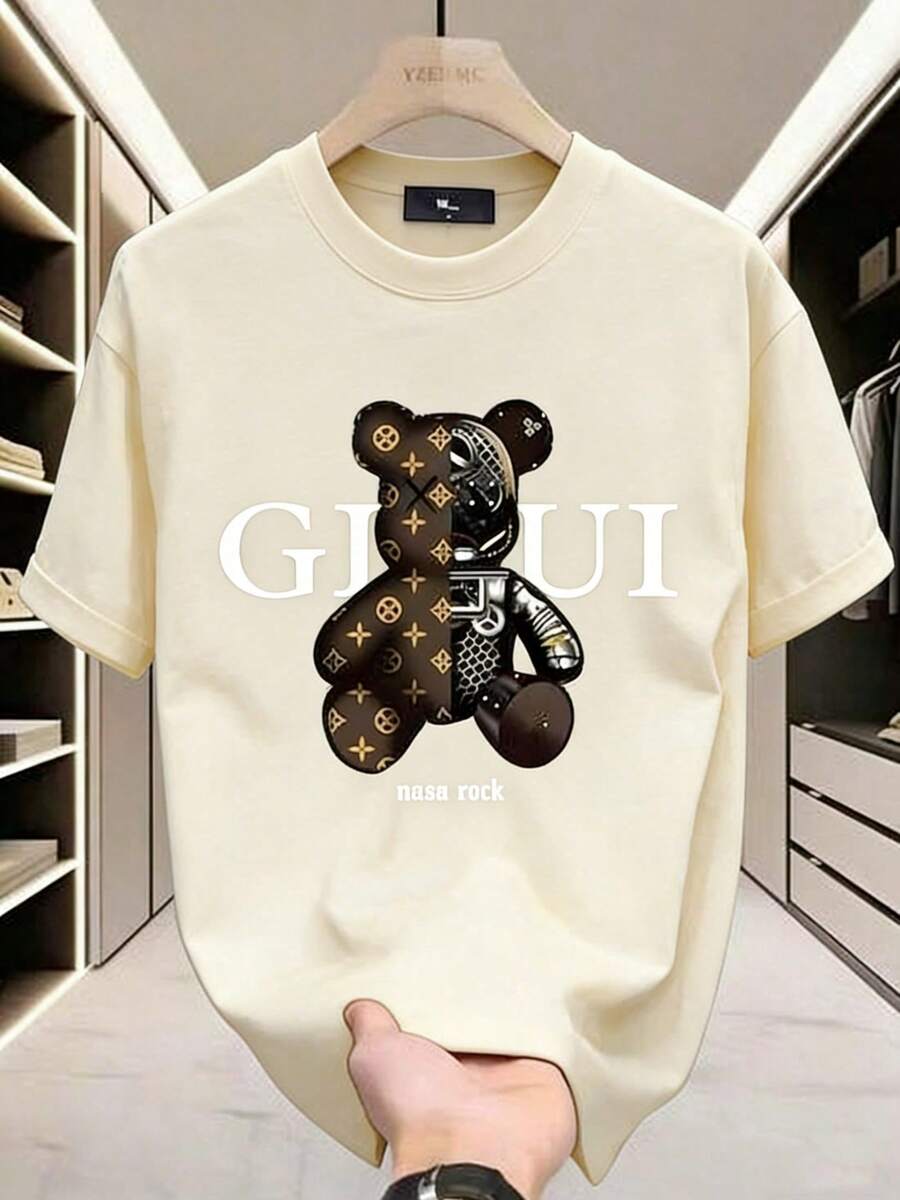 GucciS Modern Elegant And Timeless Classic USA-Shirt-LeeS/DiorSSNew Casual-Shirts Men And WomenUnisex Casual-Shirts - 杏色 - 查看 1