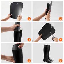 10pcs Boot Shaper Inserts, Black Tall Boot Shapers, Maintain Boot Shape For Men And Women - A - View 4