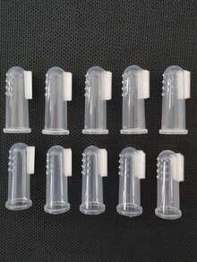 4支/6支装宠物牙刷，狗狗牙刷，猫咪牙刷，狗狗牙刷套装，狗狗指套牙刷，用于清洁猫狗牙齿，幼犬牙刷，宠物牙齿护理 - 查看 3