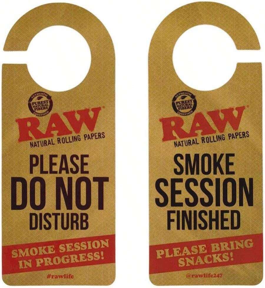 RAW Natural Rolling Papers - Do Not Disturb Door Sign - trắng - Xem 1
