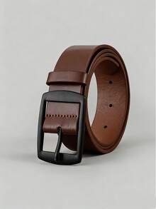 1条电镀扣男士多功能皮带 - 咖啡棕 - 查看 6