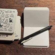 Cute Cartoon Cat Notebook, Blank Page Mini Pocket Notebook, Portable Student Planner Diary - One Size - View 3