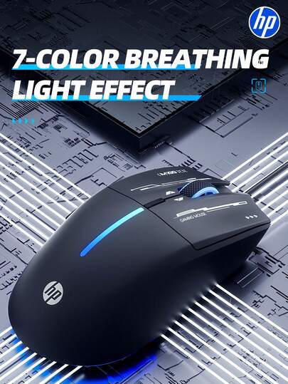  HP M100 Wired Mini USB Mouse, Compact Optical Computer Mouse For Office & Business, Ergonomic Portable Wired Mouse For Laptop Desktop PC, Plug & Play, Compatible With Windows Mac OS