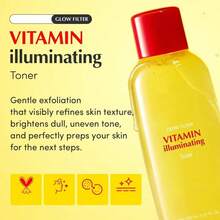 Vitamin Illuminating Toner - Brightening Vitamin C & Niacinamide 3% | Gentle Daily Exfoliating | Skin-Prep Hydration For Glowy Skin | Holiday Gifts (5.07 Fl.Oz / 150ml) - 預設 - 查看 2