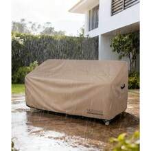 ULTCOVER - Funda para sofá de patio 74 x 35 x 35 x 35 pulgadas impermeable para exteriores 3 plazas - Marrón - Ver 6