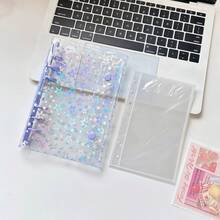 1本A6/A7/A8透明双环活页笔记本/贴纸簿，贴纸簿，活页活页夹，贴纸收纳盒，铅笔盒，贴纸簿活页夹，内页替换装，贴纸簿，活页笔记本 - 彩色 - 查看 10
