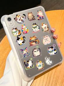 50张卡通可爱猫咪宠物贴纸，适用于手机、笔记本电脑、滑板、吉他、行李箱等，美观透明，是馈赠佳品。 - A - 查看 10