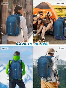 Ransel Hiking Lipat Ringan 40L, Tahan Air, Tahan Lama, Cocok untuk Olahraga Luar Ruangan untuk Pria dan Wanita, Berlaku untuk Berkemah, Mendaki, Trekking, Panjat Tebing, Biru - MultiWarna - View 6