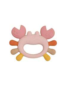 1pc Silicone Baby Teether Crab Shaped Multi-Texture Infant Chewing Toy, Baby Accessories Gift For Boys & Girls - Multicolor - View 10