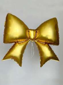 12pcs Large Gold Bow Foil Balloons, Gold & Macaron Color Latex Balloon Set, Includes Ribbons & Glue Dots For DIY, Suitable For Wedding, Engagement, Anniversary, Princess Party, Birthday Party Decoration - Gold - View 5