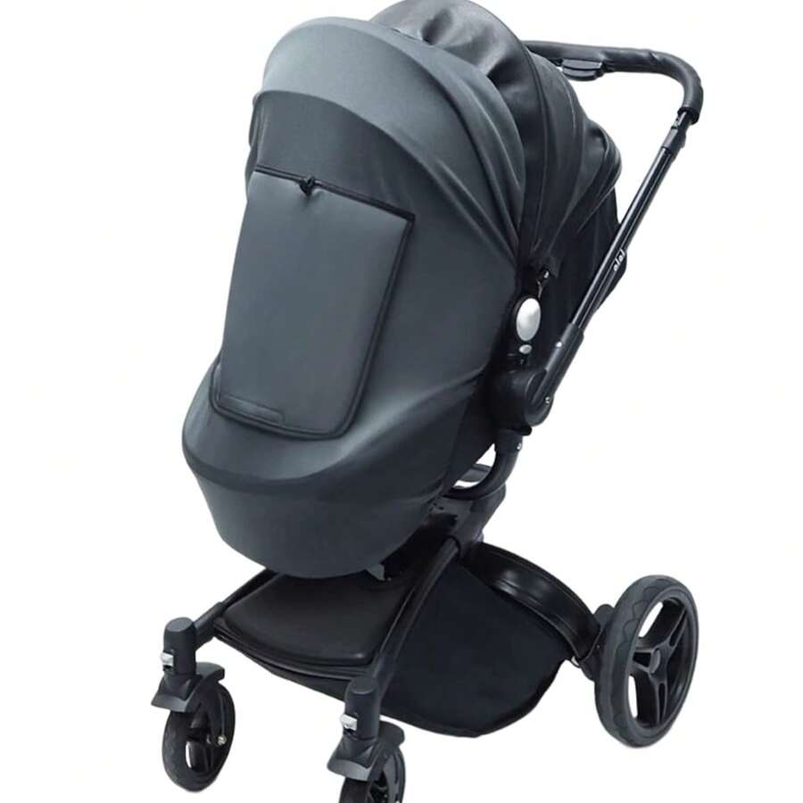 Baby Stroller Sun Shade, High View Baby Stroller Sun Protection Cover - Dark Grey - View 1