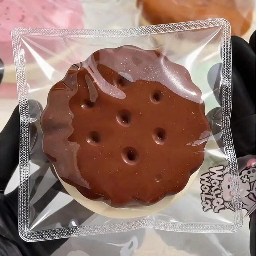 Galleta rellena de crema | Juguete suave, esponjoso y elástico de TPR para apretar, adecuado para regalos de cumpleaños, Navidad, San Valentín y Pascua | Alto valor - Multicolor - Ver 1