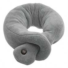 Cojín de masaje vibrador para el cuello colores varían función envolvente para terapia de masaje cojín eléctrico BO para relajar los músculos aliviar el estrés para la oficina casa viajes colores al azar - Gris - Ver 6