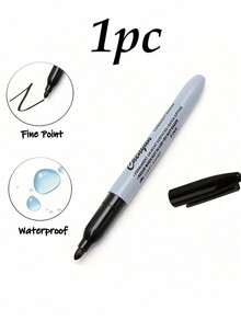 12 Fine Tipped Permanent Waterproof Black Markers, Perfect For School Supplies, Offices, And Gift Packaging | Fashionable Design, Measurement Analysis, Marking And Recording, Suitable For Painting And Poster Making, Student Gifts, And Back To School - Marker - View 13