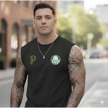 Palmeiras Football Libertadores Club Gold Shirt, Men's, Black, 100% Premium Cotton, Fan, Casual Streetwear - màu đen - Xem 1