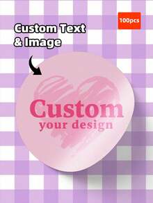 240pcs Customizable Labels - Customizable Text & Image Stickers, Customized Thank You Labels, No Ironing Needed, Decorative, Vibrant Colors, Ideal Gift For Men, Women, Family, Friends, Son, Daughter, Suitable For Anniversary, Birthday, Home, Halloween, Christmas, Christmas Decoration, Multi-Purpose Decoration, Housewarming And More Occasions - White - View 100