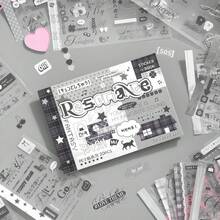 Stiker Teks Lipat Dua Warna M5, Gaya , Lucu, Serbaguna, Bahan Scrapbook, Buku Stiker Dekoratif DIY - 1 Set - View 8