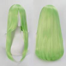 FULCRUM Heat-Resistant Synthetic Green Wig, Suitable For Parties, Halloween, Christmas, Costume, Masquerade Ball, Unisex - Lime Green - View 9