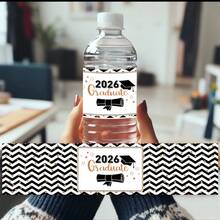 20pcs/10sheets 2026 Graduation Water Bottle Labels, Graduation Water Bottle Wrapper Stickers, Congrats Grad Bottle Labels For Graduation Party Decor, Party Favor - Multicolor - View 6