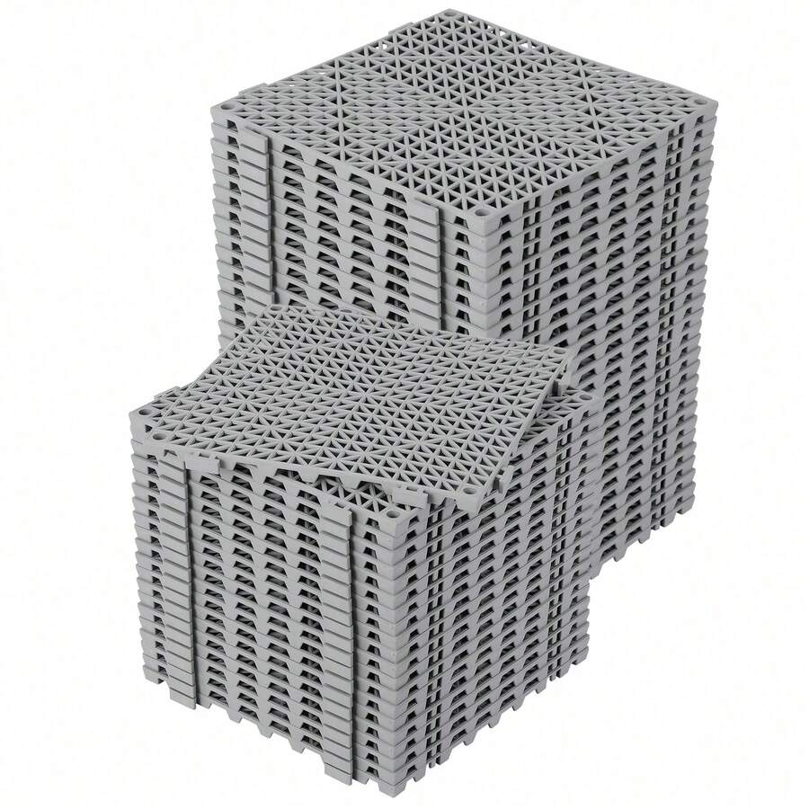 Interlocking Floor Mats - Grey - View 1