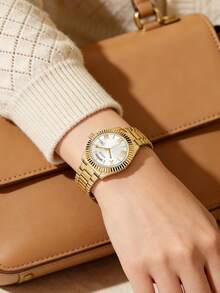 Guess Women's Quartz Watch, Quartz Movement, Stainless Steel Strap, Stainless Steel Case, Suitable For Daily Wear, Gatherings And Other Occasions GW0308L2 GW0308L5 - White + Gold Strap - View 2