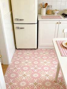 WoStick 10pcs 11.81"X11.81" Removable Self-Adhesive Waterproof Floor Stickers, Suitable For Rental Bedroom Laundry Room, Moroccan Pattern - Patterned Tile Flooring - View 5