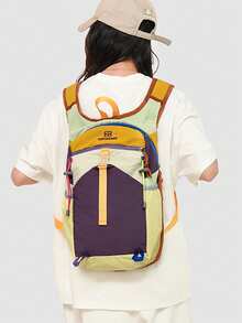 Macaron Story: Tricolor Vibrant Backpack Set | Unlocking The Art Of Youthful Travel - Multi-Pocket * Candy-Colored Webbing - Multicolor - View 7