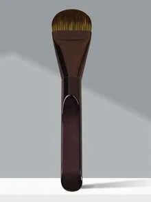 1/3pcs Multi-Functional Tongue-Shaped Foundation Brush, Easily Create Perfect Makeup Base And Facial Mask Care, Ultra-Fine Flat Foundation Brush, Round Face Contour Brush, Flat Contour Brush, Multi-Functional Brush - Multicolor - View 10