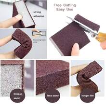 1Pack Magic Emery Cleaning Sponge Rust Remover For Kitchen Pots Powerful Decontamination Tool Versatile Household Cleaning Gadget HUIC - màu nâu - Xem 7