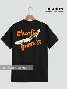 Aesthetic Unisex T-Shirt Charlie Chorão La Familia Brown Jr Rock And Skate Streetwear Style Shirt - 黑色 - 查看 4
